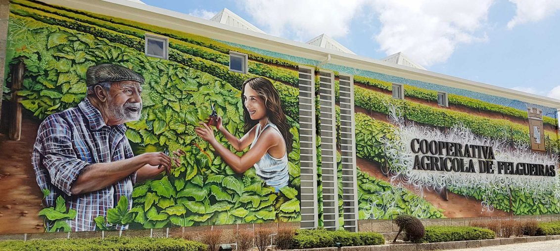 Grafiter pinta mural de 25 metros sobre o vinho verde - BOM DIA Luxemburgo